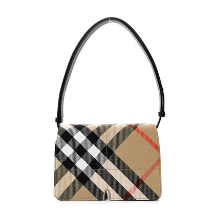 Burberry Jacquard Check Snip Bag Sand 1 of 12