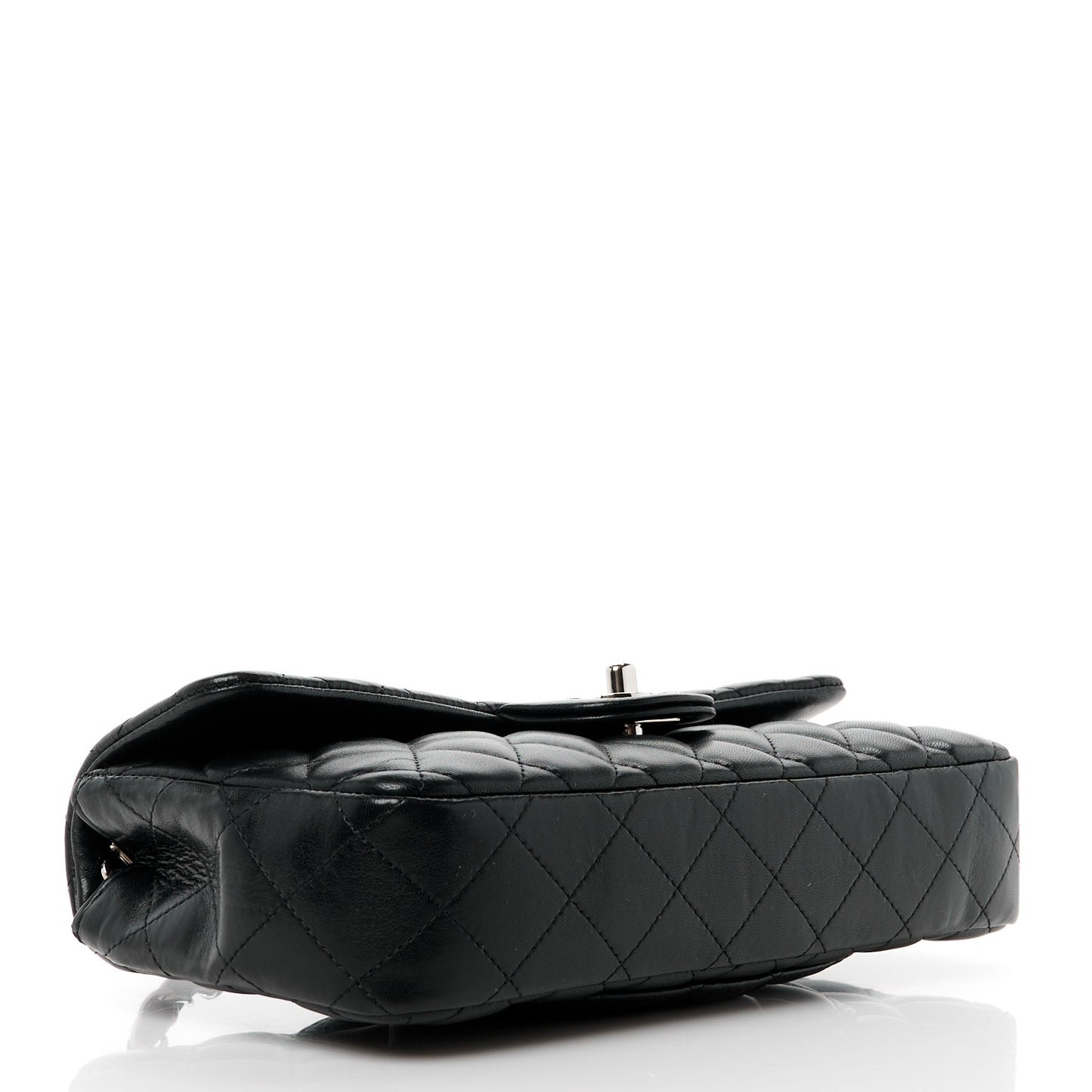 Lambskin Quilted East West Flap Black