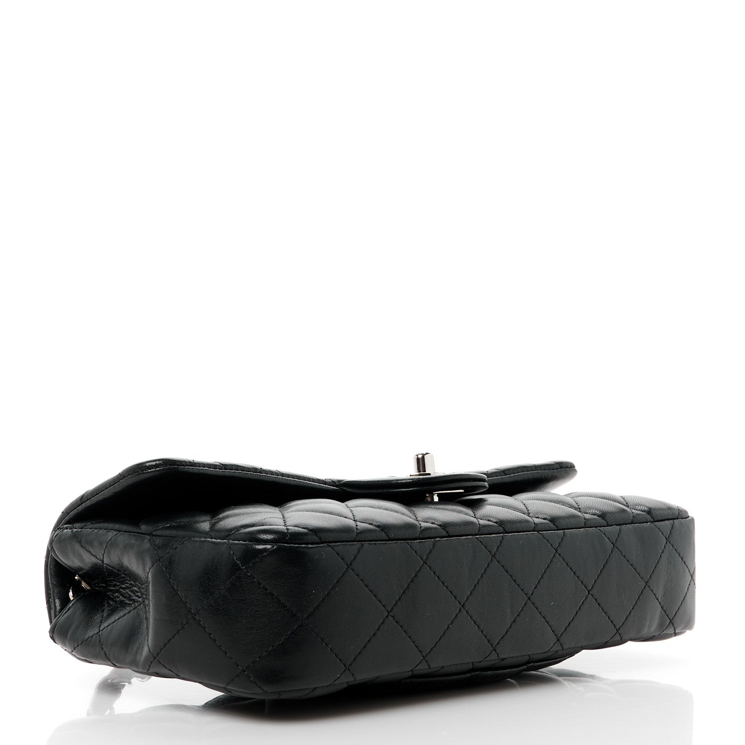Chanel Lambskin Quilted East West Flap Black 4 of 12