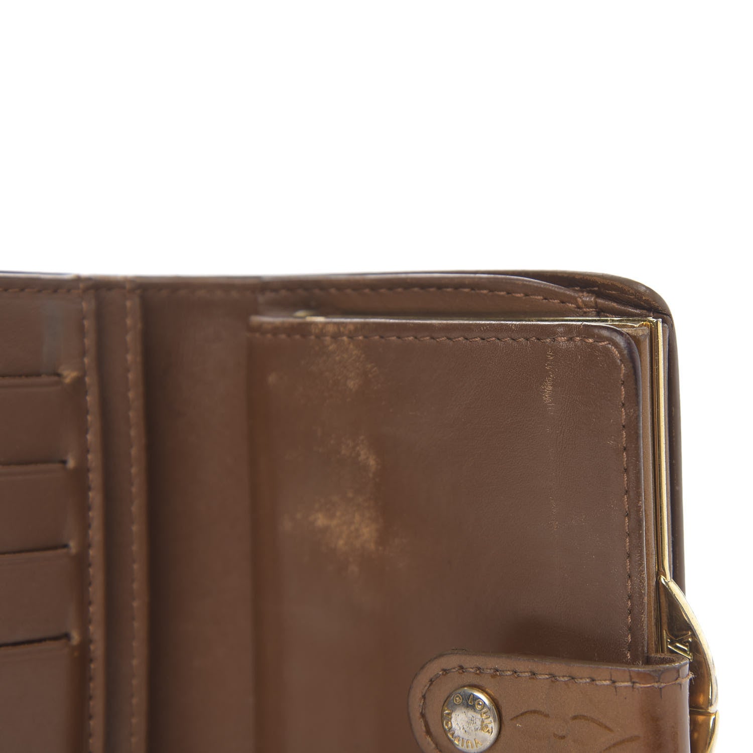 Louis Vuitton Vernis French Purse Wallet Bronze 7 of 12
