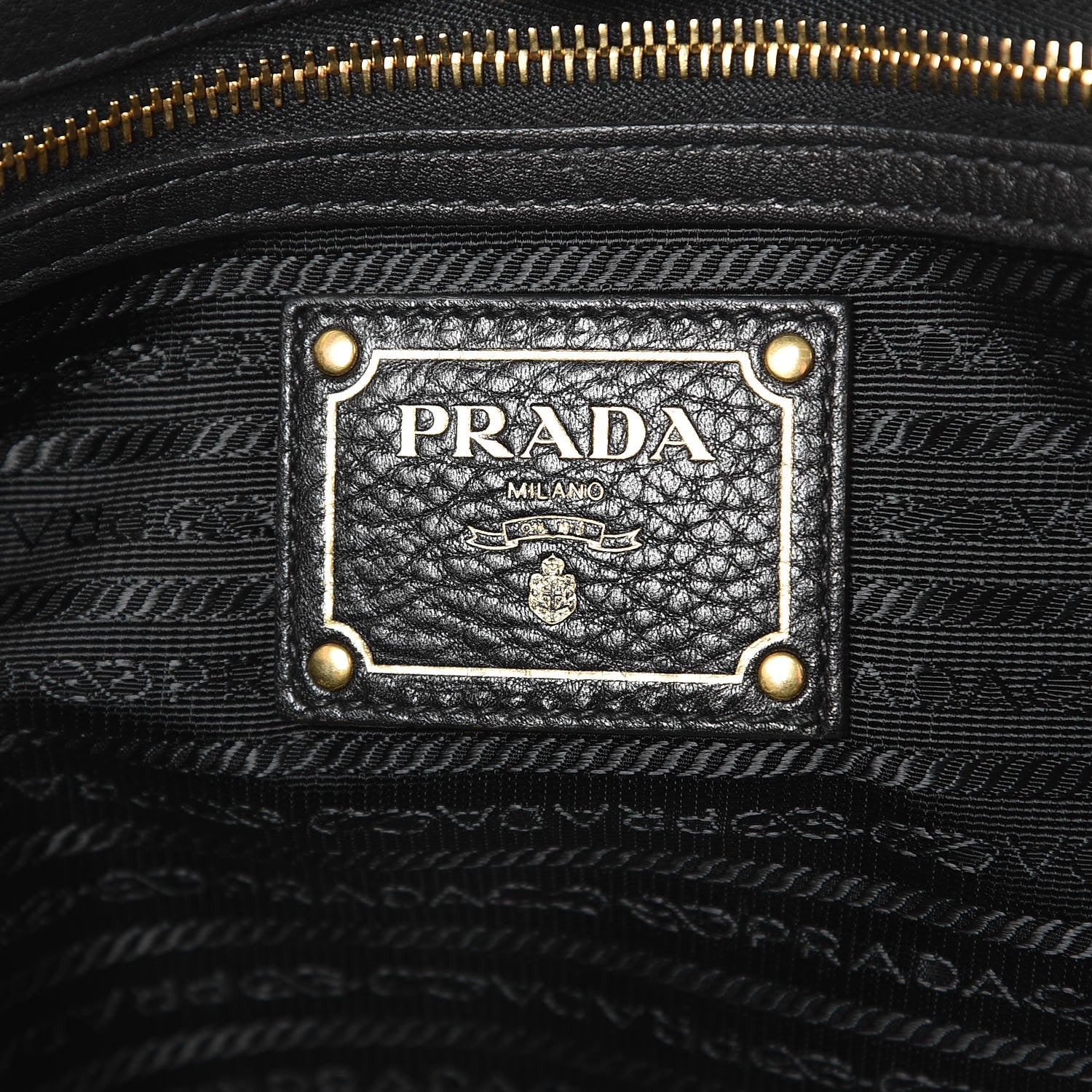 Prada Vitello Daino Tote Nero Black 7 of 8