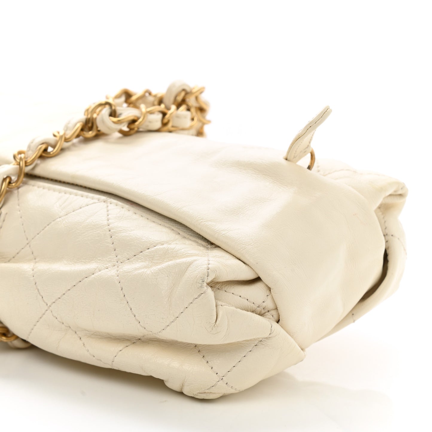Calfskin Quilted Baluchon White