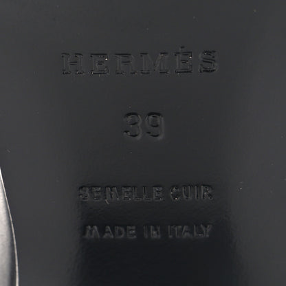 Hermes Calfskin Demoiselle Sandals 39 Black 8 of 10