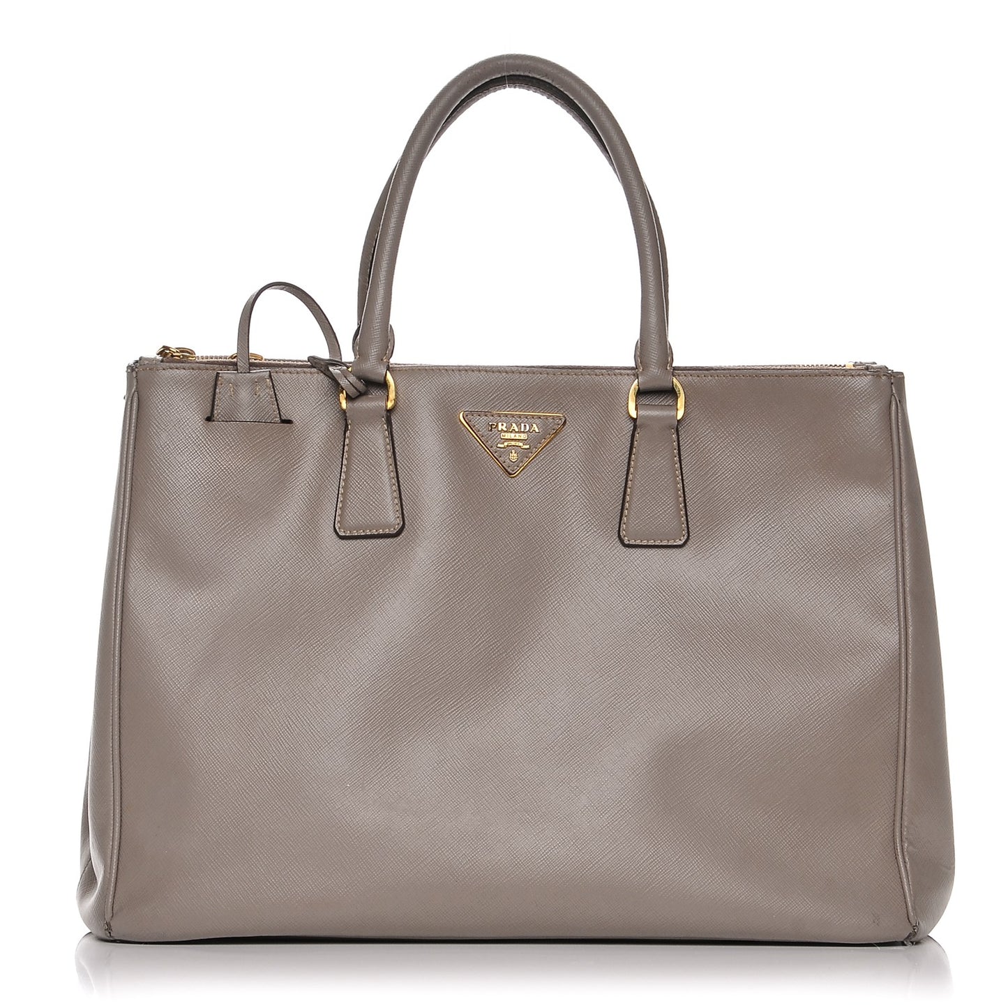 Saffiano Large Galleria Double Zip Tote Argilla