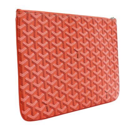 Goyard Goyardine Senat Pochette MM Orange 3 of 9