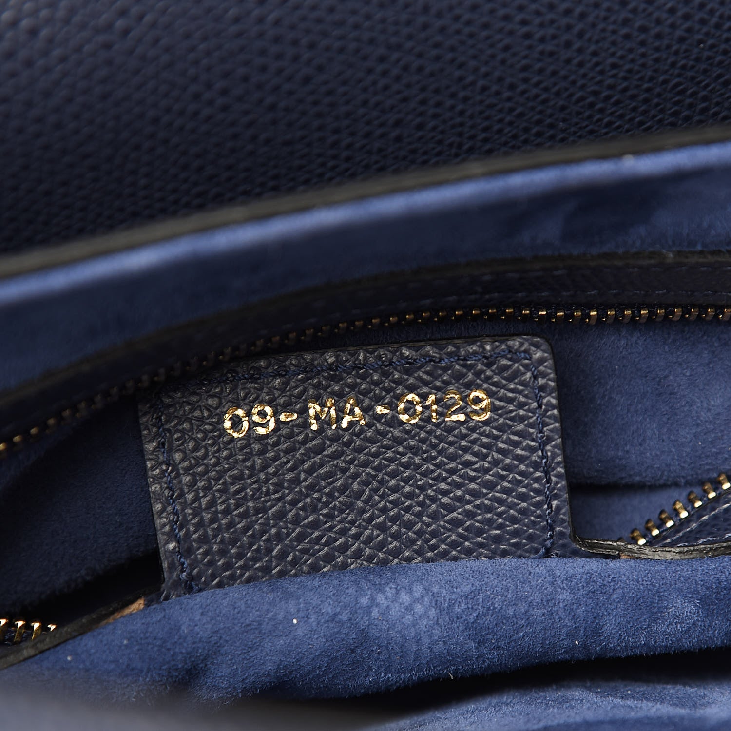 Christian Dior Grained Calfskin Saddle Bag Navy 7 of 11