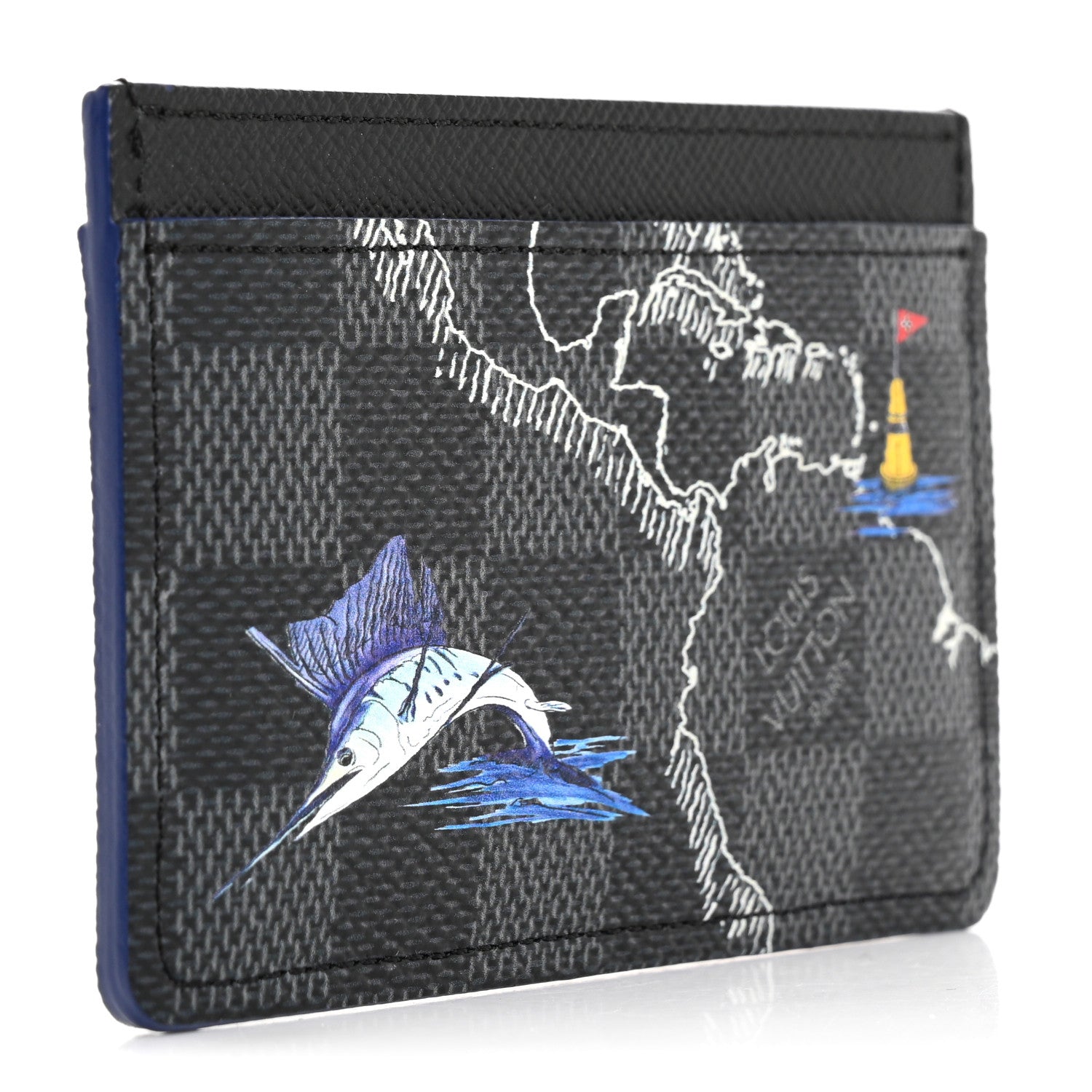 Louis Vuitton Damier Graphite World Map Porte Cartes Simple 3 of 7