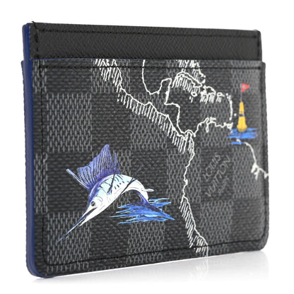 Louis Vuitton Damier Graphite World Map Porte Cartes Simple 3 of 7