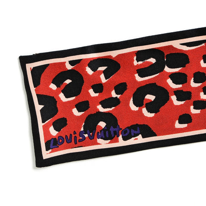 Louis Vuitton Silk Leopard Bandeau Rouge 3 of 5