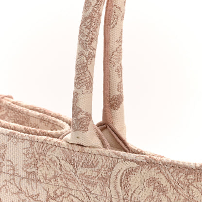 Christian Dior Canvas Embroidered Medium Dioriviera Toile De Jouy Book Tote Rose 11 of 12