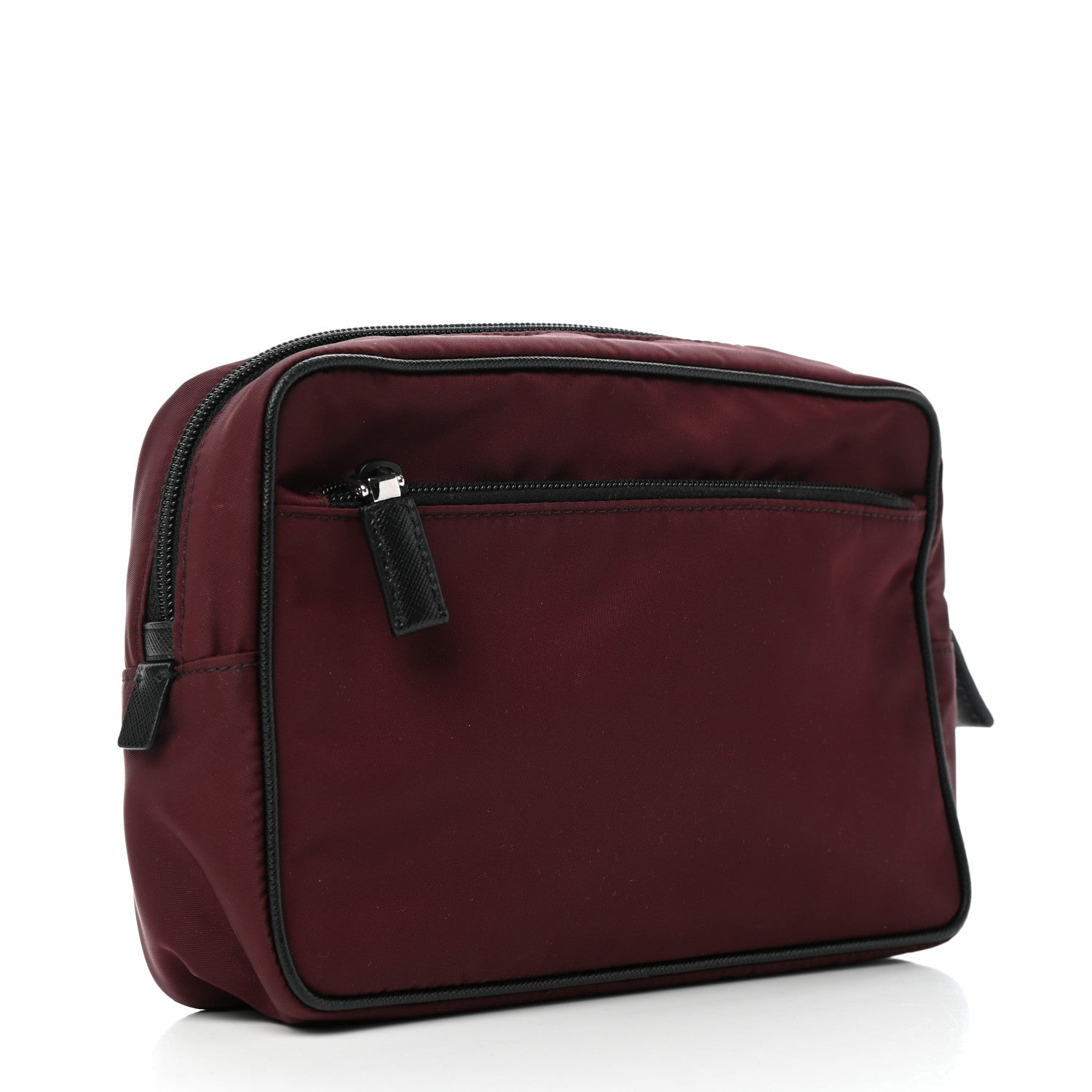 Prada Tessuto Nylon Saffiano Wristlet Granato 3 of 9