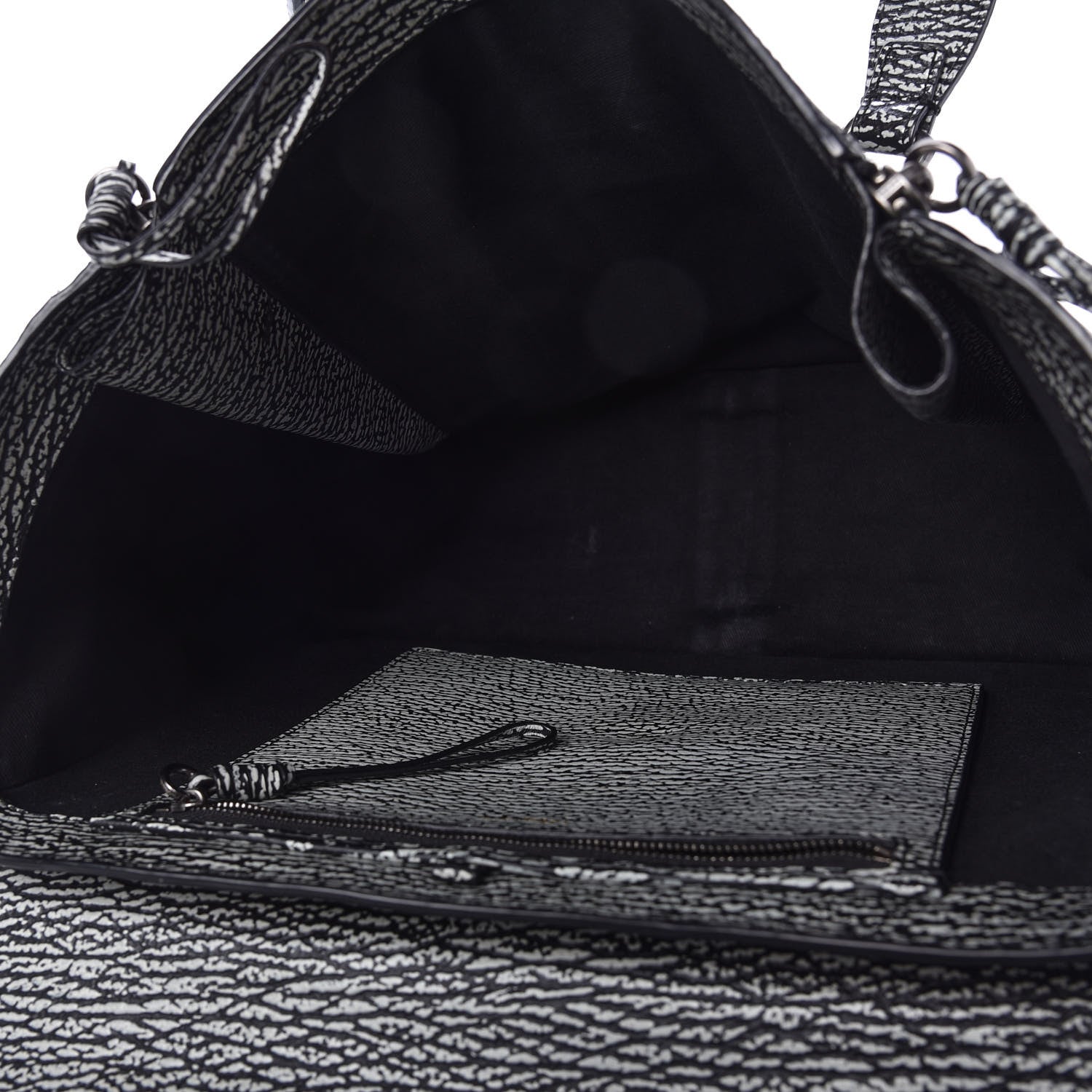 3.1 Phillip Lim Textured Calfskin Large Pashli Satchel Black Cream 5 of 9
