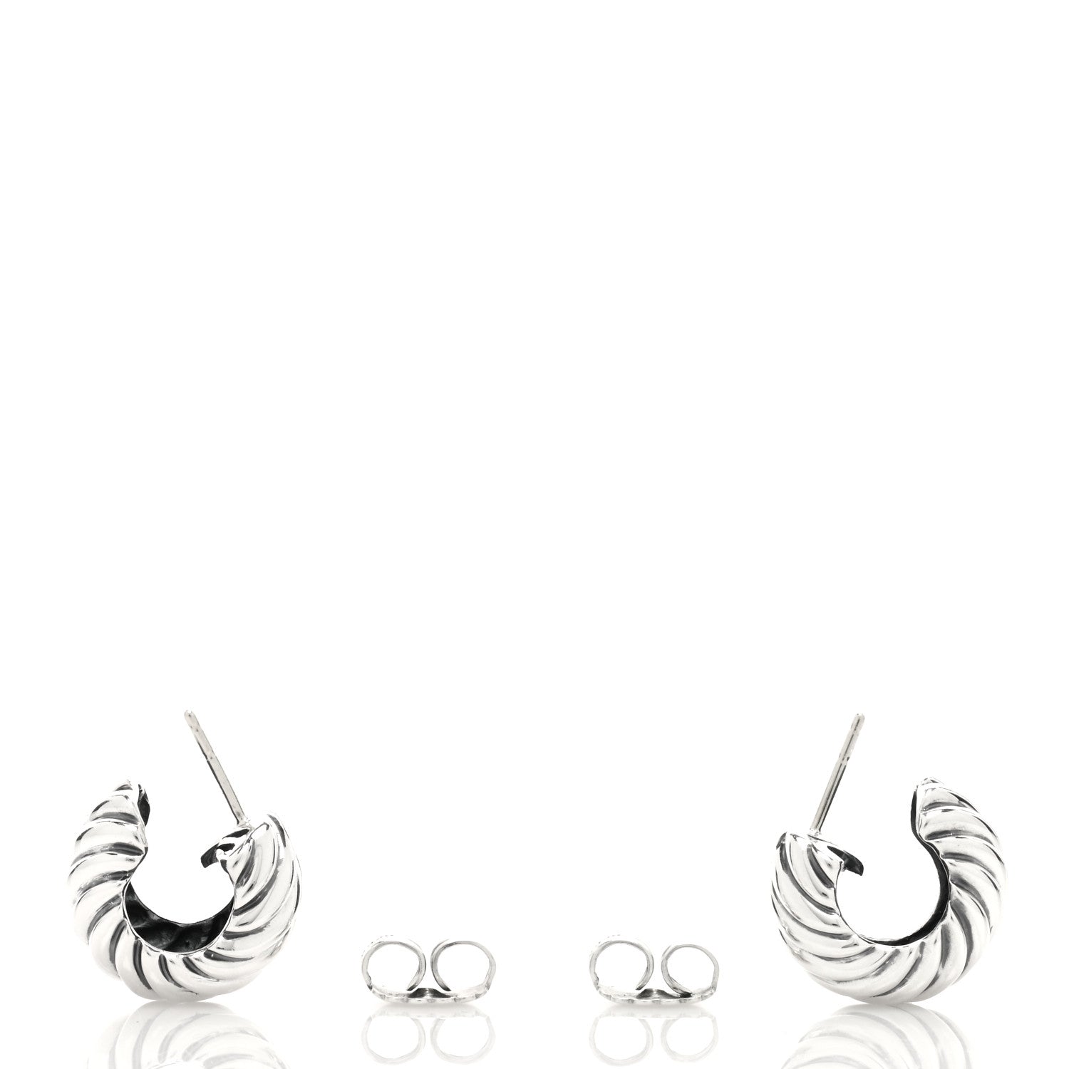 David Yurman Sterling Silver Cable Classics Hoop Earrings 3 of 4