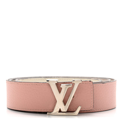 Louis Vuitton Taurillon Calfskin Monogram 30mm LV Initiales Reversible Belt 90 36 Rose Ballerine Ivory 1 of 9