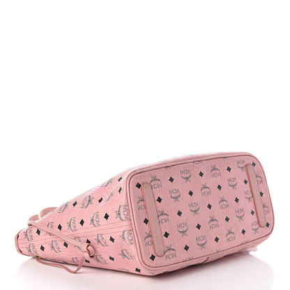 MCM Visetos Medium Liz Reversible Shopper Tote Soft Pink 7 of 20