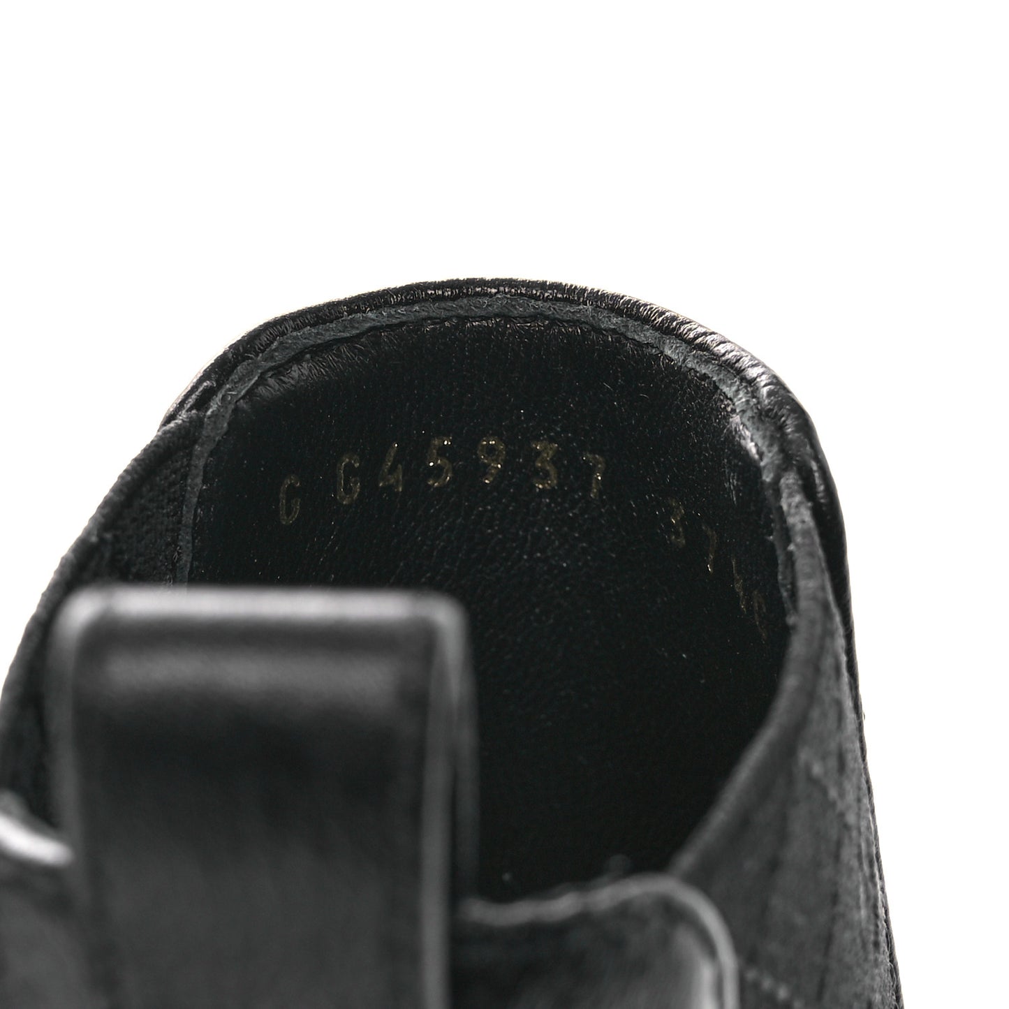 Shiny Grained Calfskin Patent Cap Toe Interlocking CC Short Boots 37.5 Black