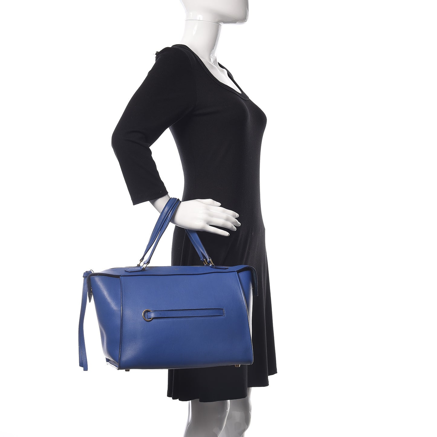 Smooth Calfskin Small Ring Bag Indigo