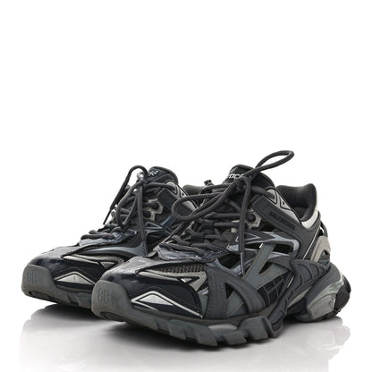 Balenciaga Rubber Mesh Bi-Color Womens Track.2 Open Sneakers 41 Grey Black 3 of 9