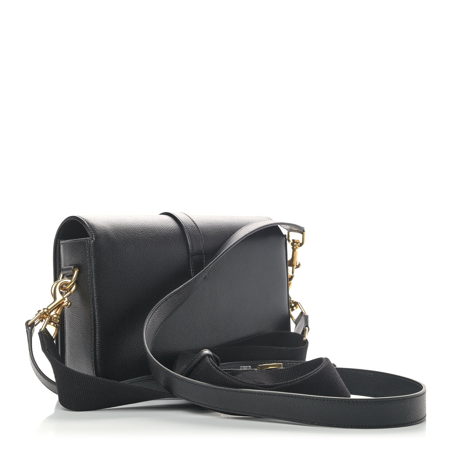 Saint Laurent Textured Calfskin Medium Classic Monogram Universite Bag Black 2 of 5