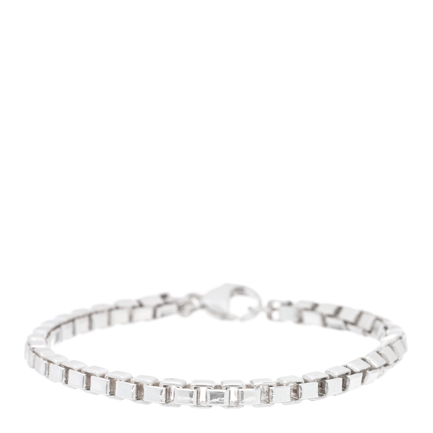 Tiffany Sterling Silver 4mm Venetian Link Bracelet 1 of 3