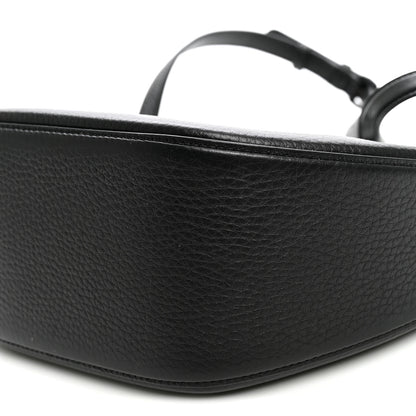 Valentino Garavani Grainy Calfskin Monochrome Small Vlogo Moon Hobo Bag Black 10 of 10