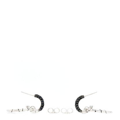 John Hardy Sterling Silver Black Sapphire Kali Door Knocker Earrings 4 of 4