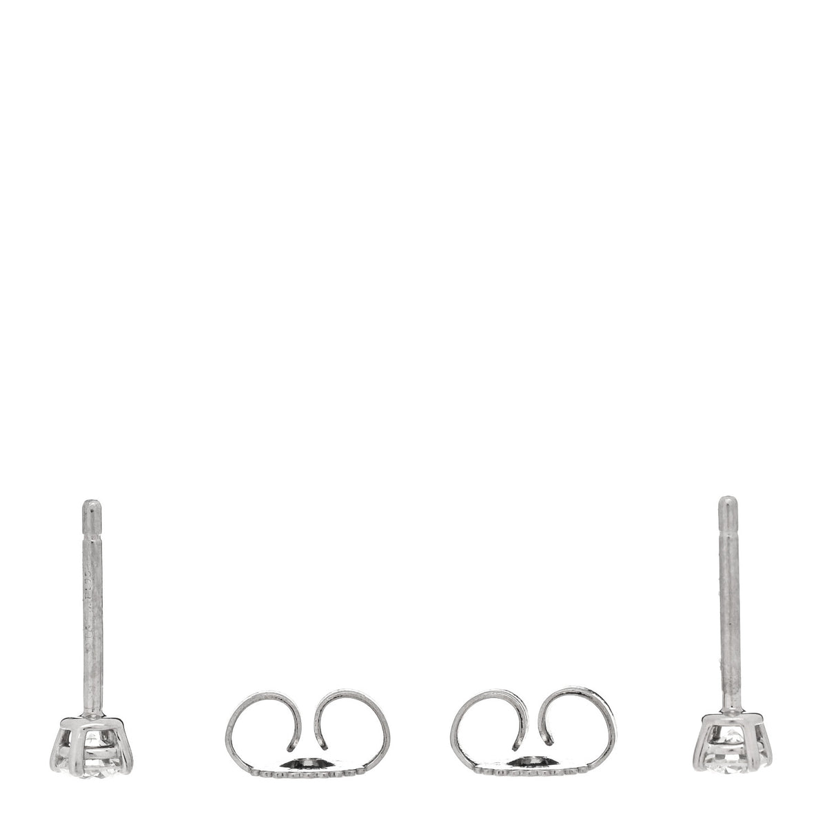 Tiffany Platinum Diamond .25ctw Solitaire Earrings 3 of 5