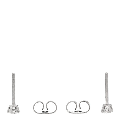 Tiffany Platinum Diamond .25ctw Solitaire Earrings 3 of 5