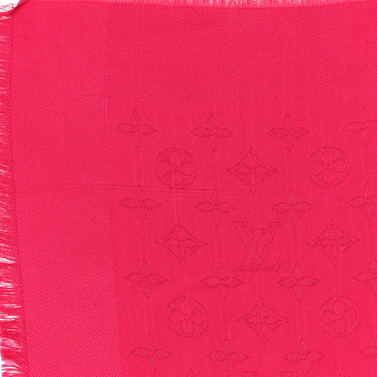 Louis Vuitton Silk Wool Monogram Shawl Berry 3 of 3