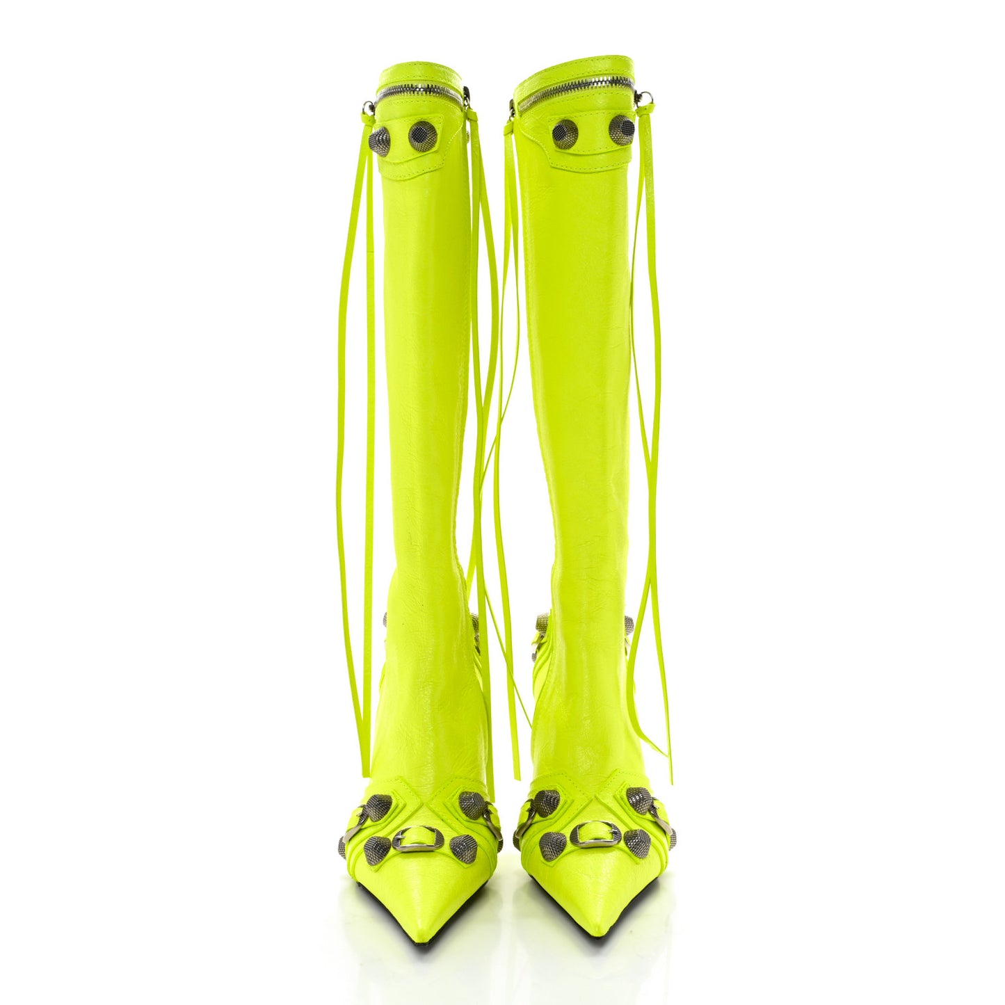 Agneau Arena Cagole 90mm Boots 35.5 Fluo Yellow