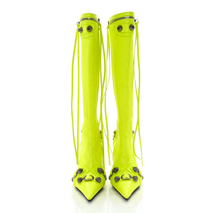 Balenciaga Agneau Arena Cagole 90mm Boots 35.5 Fluo Yellow 2 of 13