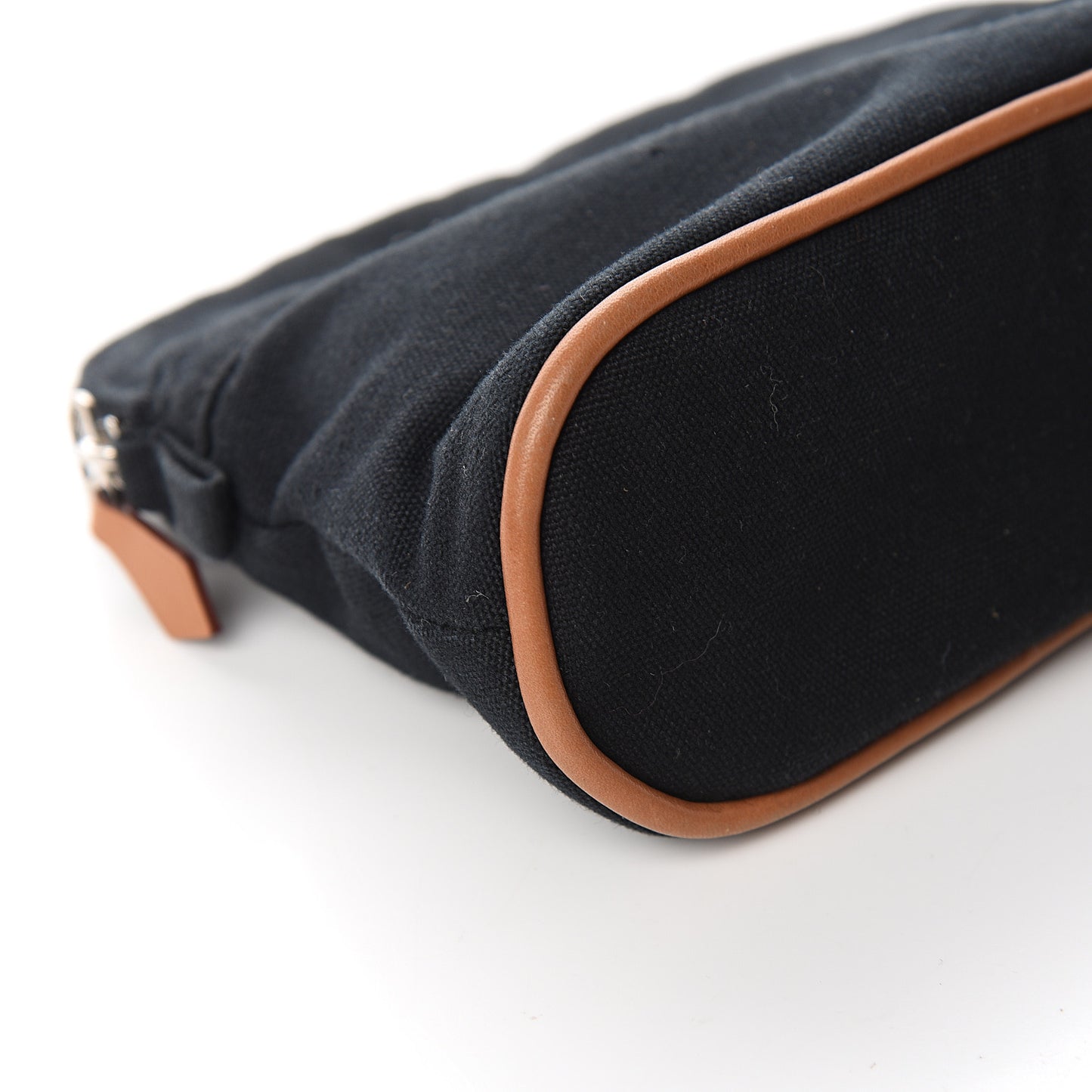 Cotton Canvas Mini Bolide Travel Cosmetic Pouch Black