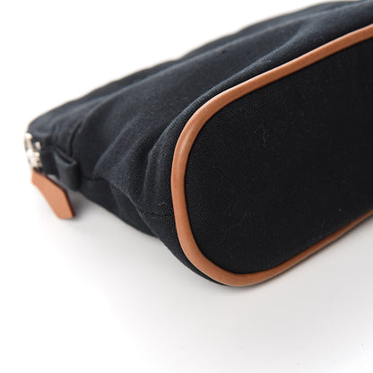Hermes Cotton Canvas Mini Bolide Travel Cosmetic Pouch Black 6 of 8