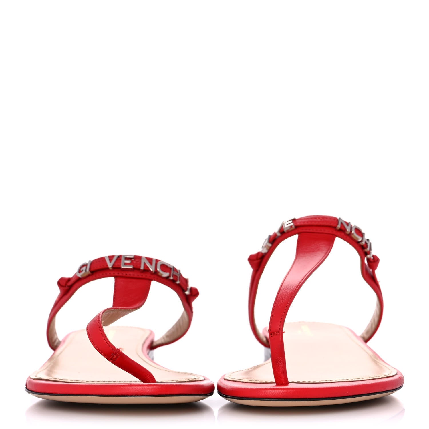 Givenchy Calfksin Elba Thong Sandals 38.5 Red 2 of 12