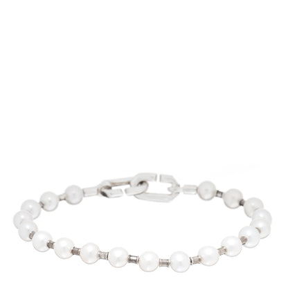 Tiffany Sterling Silver Pearl 5-6mm HardWear Bracelet 1 of 3