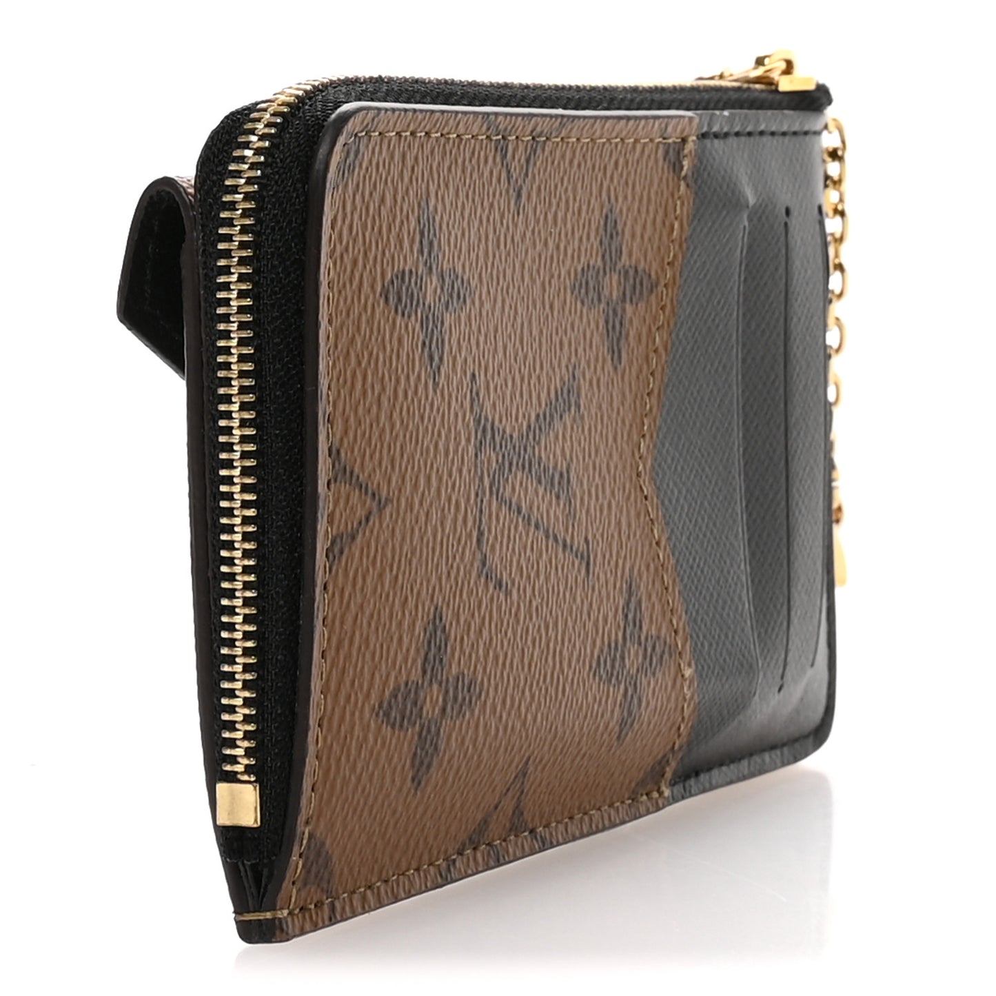 Reverse Monogram Recto Verso Card Holder Brown