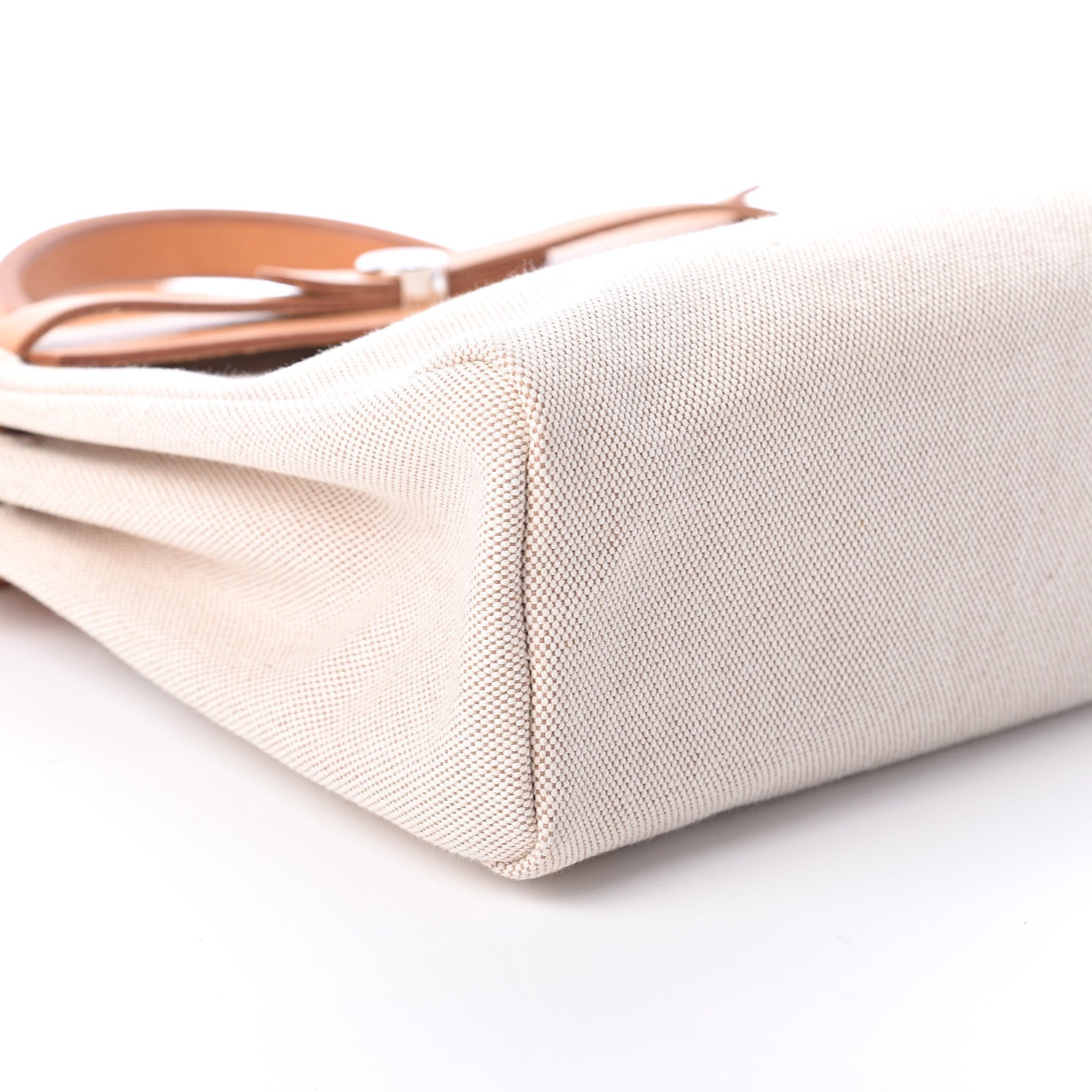 Hermes Toile Vache Calfskin Herbag 30 PM Natural 7 of 8