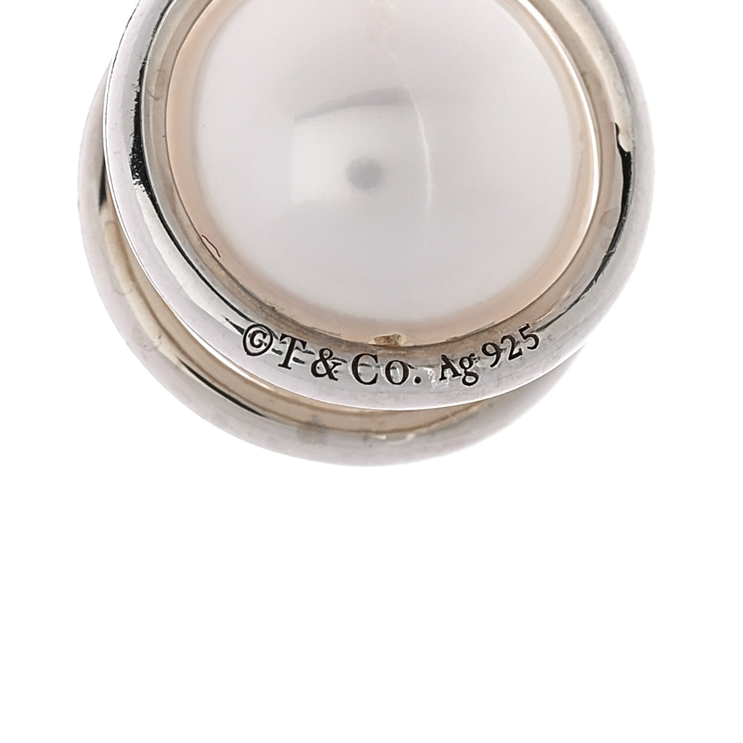 Tiffany Sterling Silver Cultured Pearl HardWear Link Bracelet 3 of 4