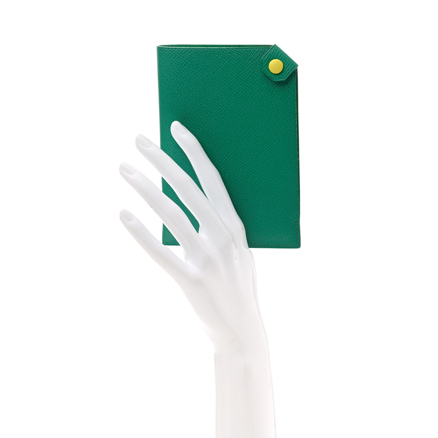 Epsom Tarmac Dot PM Passport Holder Vert Jade Lime