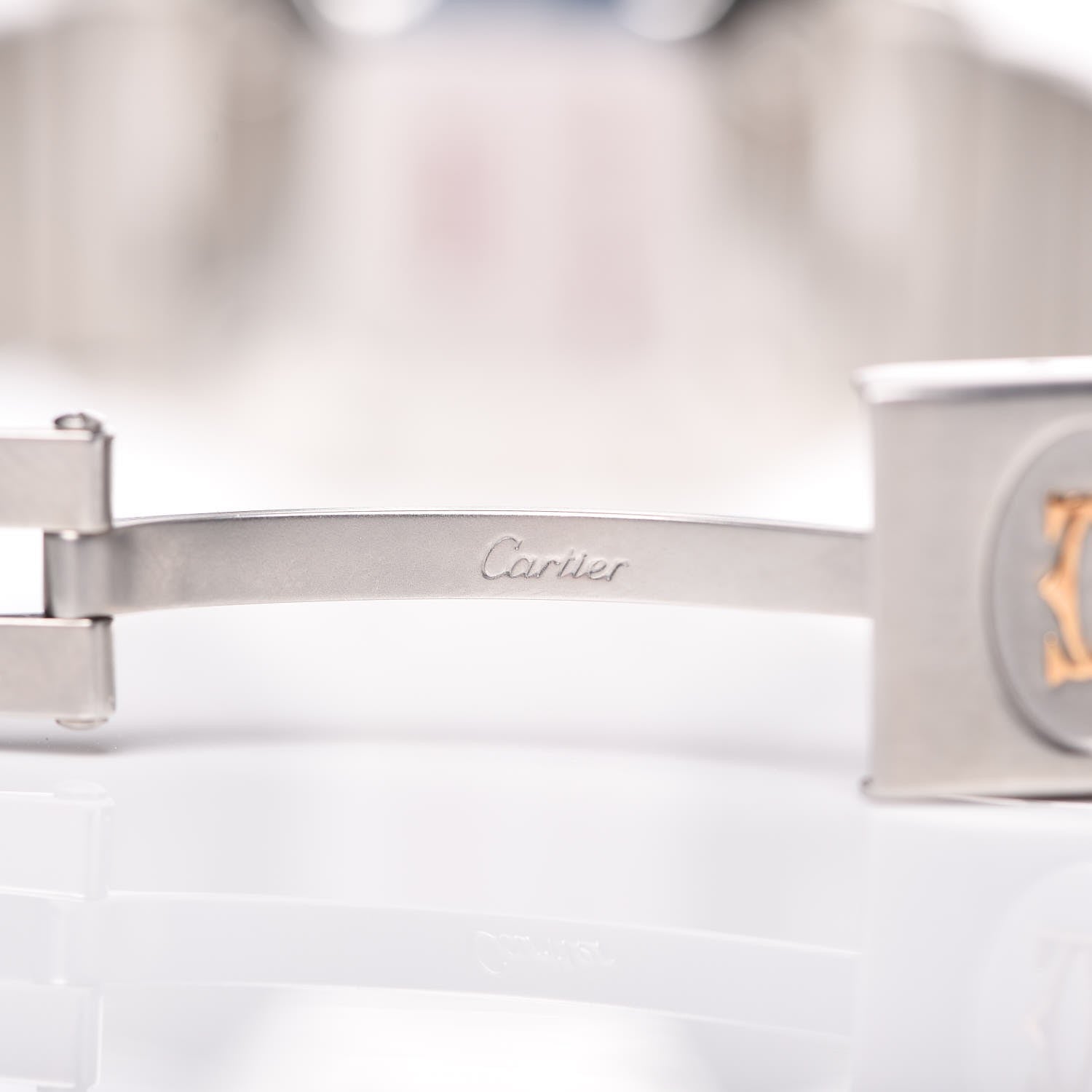 Cartier Stainless Steel 18K Yellow Gold 29mm Santos De Galbee Automatic Watch 7 of 8