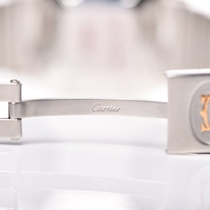 Cartier Stainless Steel 18K Yellow Gold 29mm Santos De Galbee Automatic Watch 7 of 8