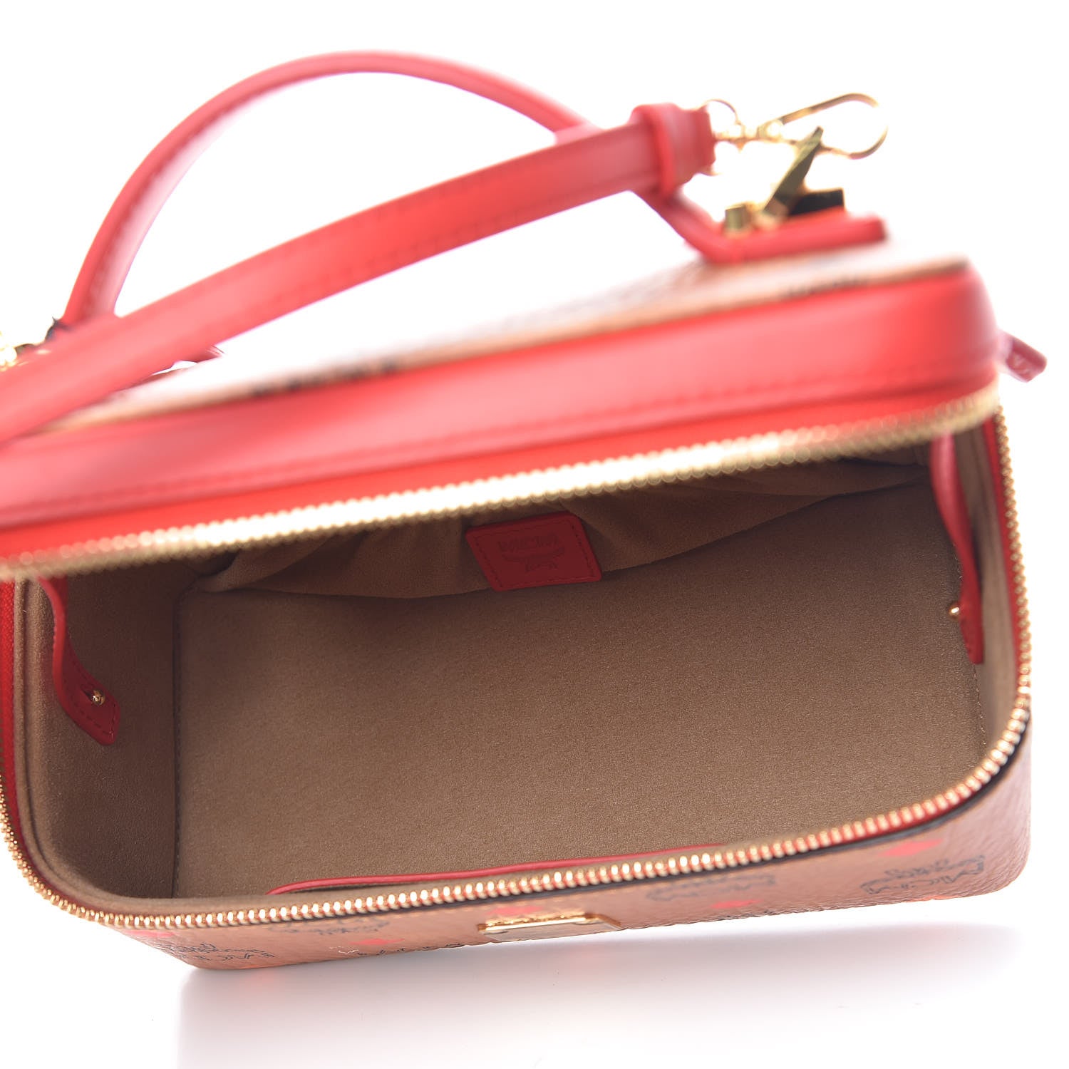 MCM Visetos Rockstar Vanity Case Cognac 5 of 9