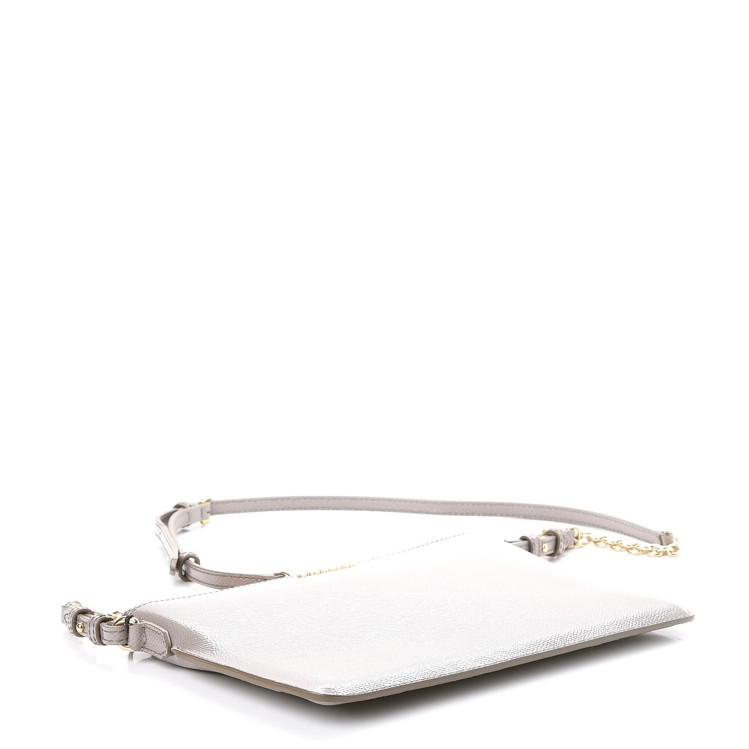 Burberry Patent Peyton Crossbody Clutch Bag Pale Grey 4 of 8
