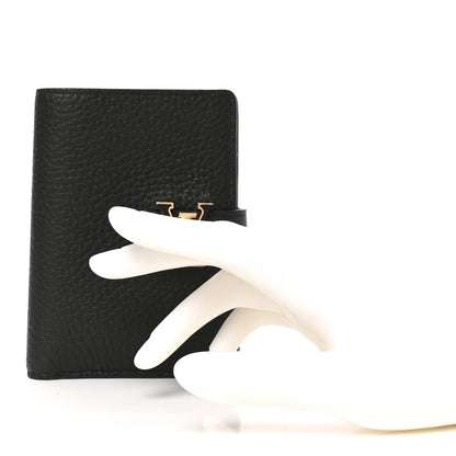 Louis Vuitton Taurillon Capucines Vertical Compact Wallet Black 2 of 7