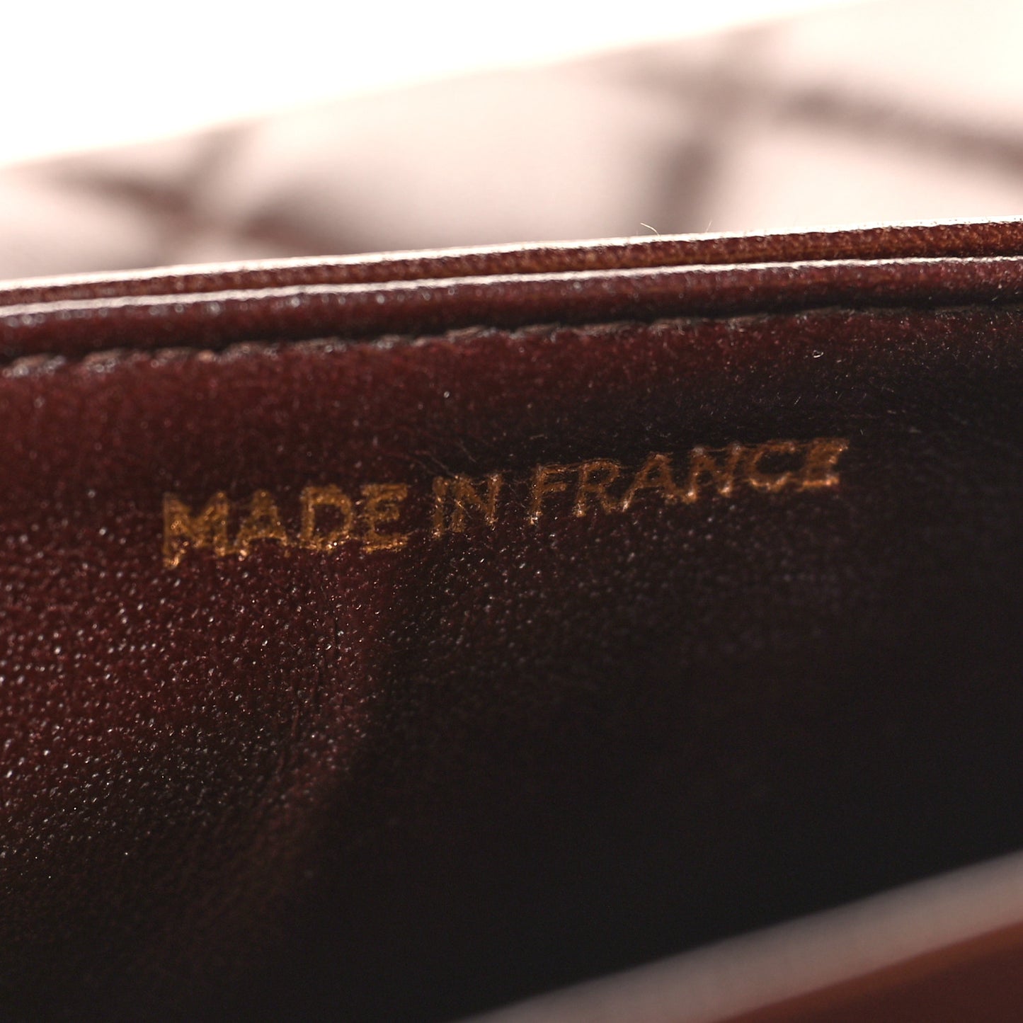 Lambskin Quilted Small Double Flap Dark Brown