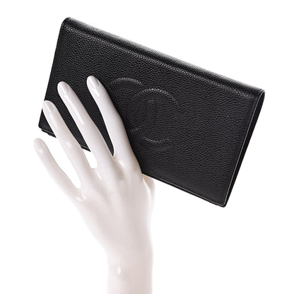 Chanel Caviar Timeless CC Yen Wallet Black 2 of 8