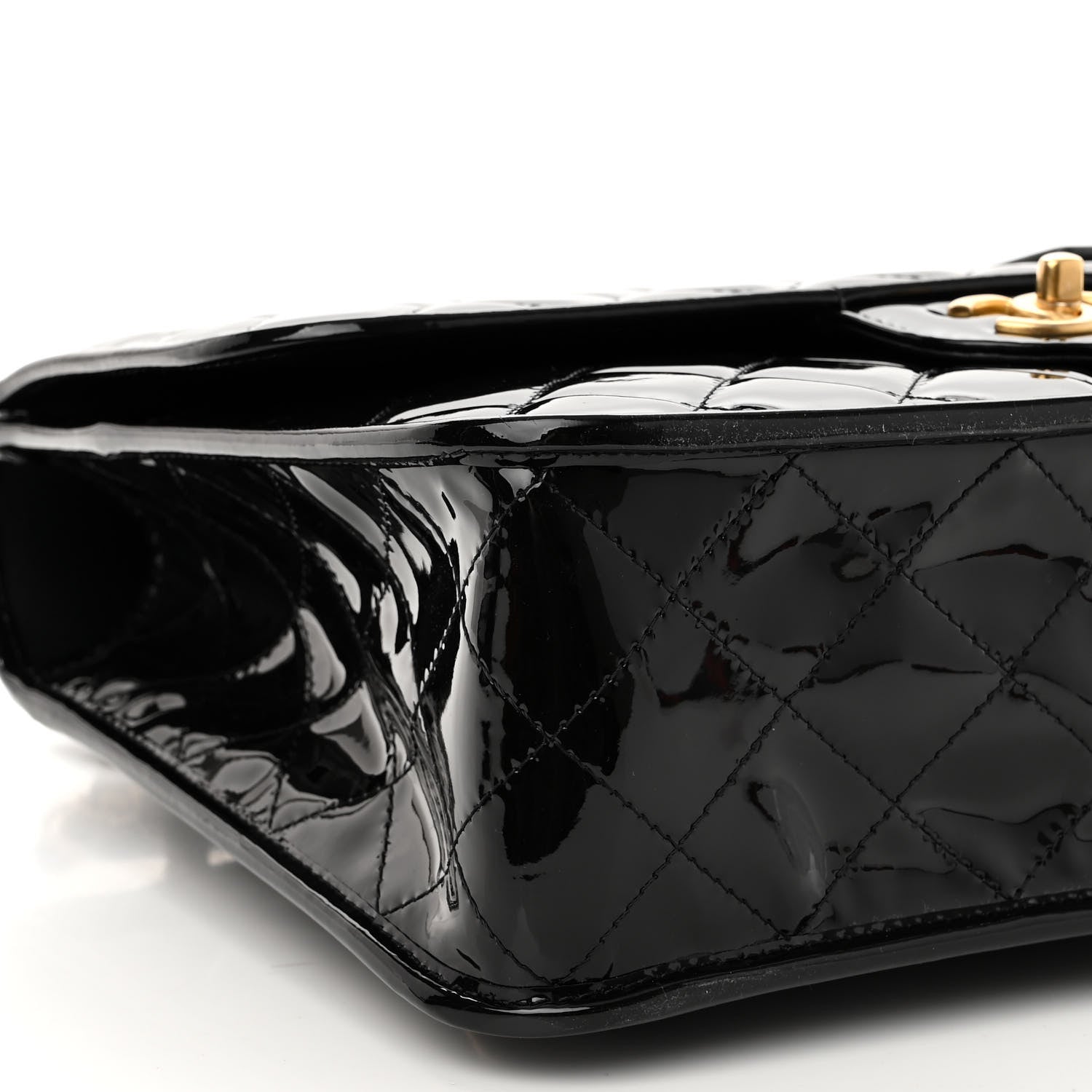 Chanel Patent Quilted Large School Memory Top Handle Flap Black 9 of 10