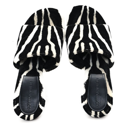 Bottega Veneta Microfiber Stretch Multi Strap 90mm Sandals 39.5 White Zebra 2 of 8