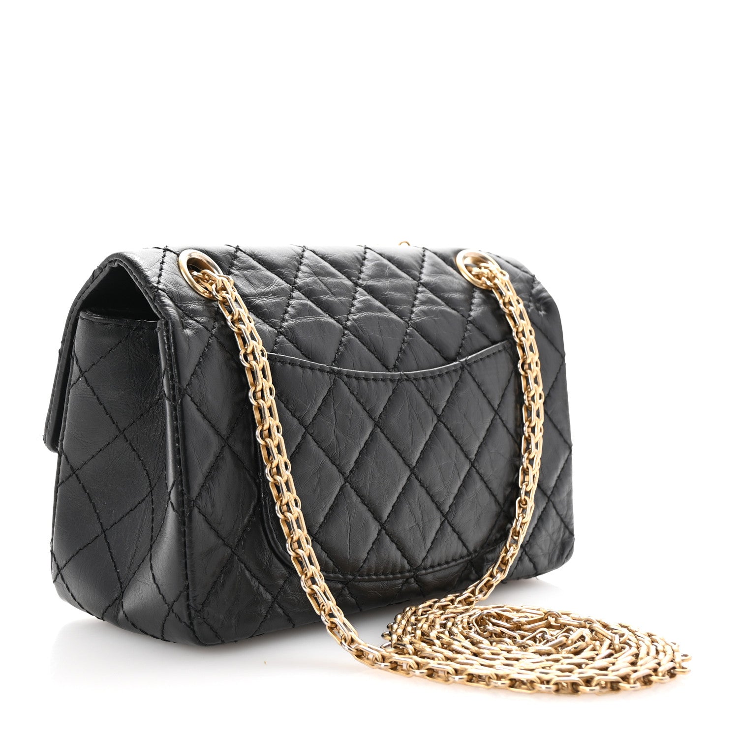 Chanel Aged Calfskin Quilted 2.55 Reissue Mini Flap Black 3 of 10