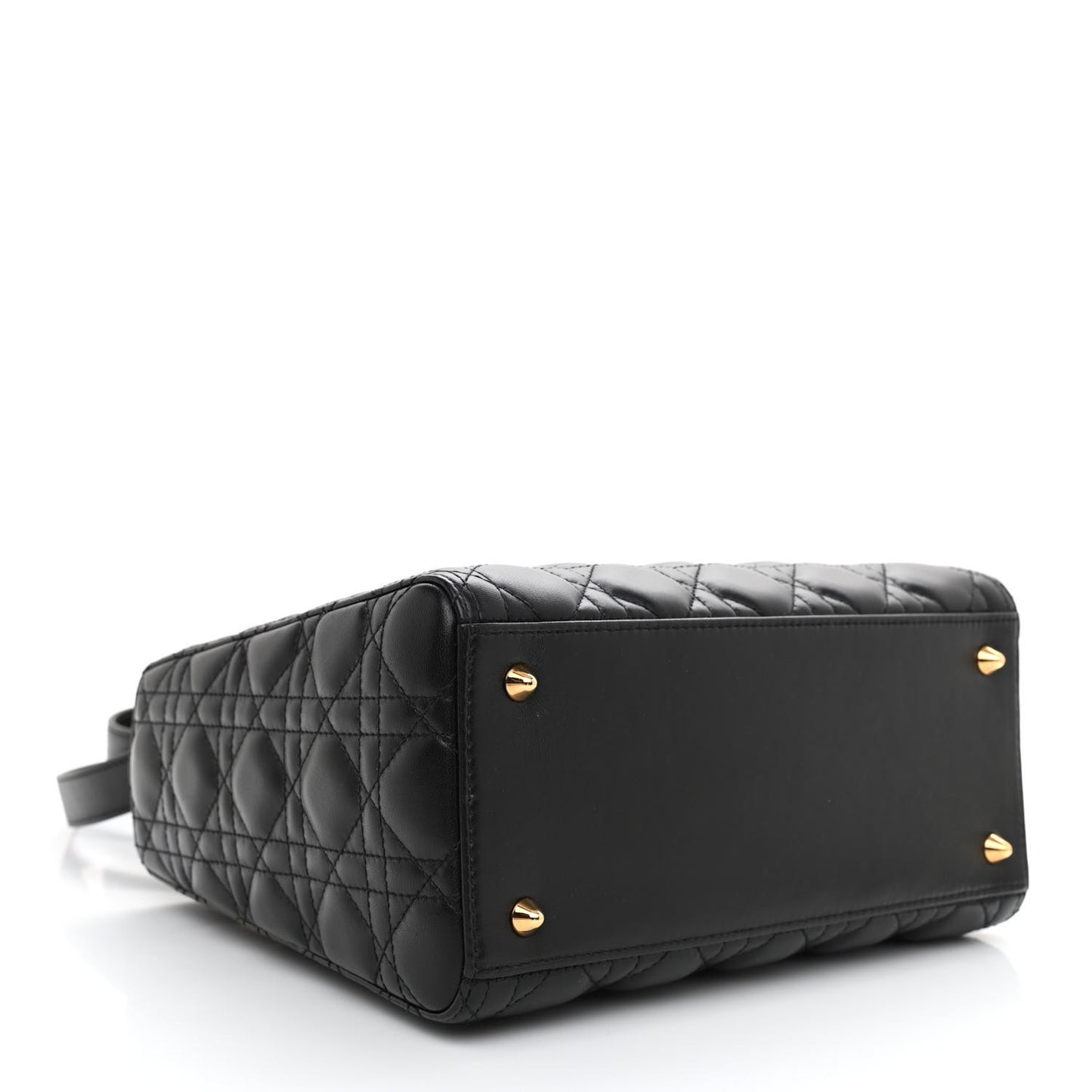 Lambskin Cannage Medium Lady Dior Black